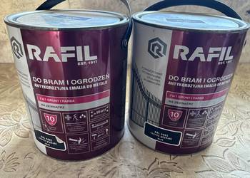 Farba Rafil gleboka czerń 2x3 litry na bramy i ogrodzenia metal