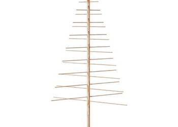 vidaXL Drewniana choinka do udekorowania, 210 cm（SKU:4019695）