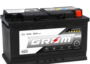 Akumulator 80Ah 810A GROM AGM START&STOP
