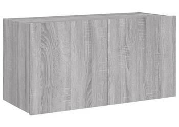 Ścienna szafka TV z LED szary dąb sonoma 80x35x41 cm WM-837321
