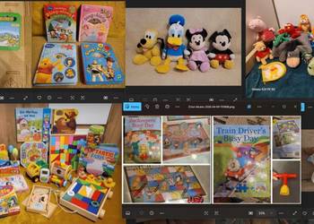 Angielsko-polski zestaw zabawek: płyty, gry, książki, drewniane, muzyczne..