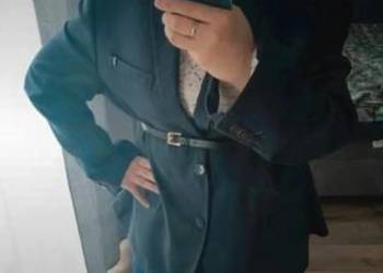 Marynarka Wełniana granatowa o kroju męskim Pinterest Old money retro cogue