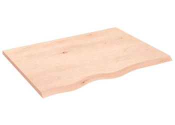 Półka 80x60x2 cm surowe lite drewno dębowe WM-363551