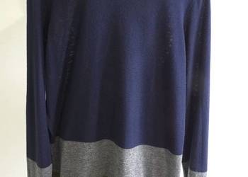 Sweter Wełniany Granatowy Crew Neck Pulower Marka Premium Ted Baker L