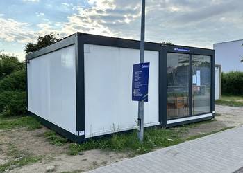 KONTENER BIUROWY PODWÓJNY  DUŻE WITRYNY KLIMATYZACJA (36m2)