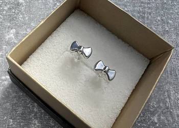 Kolczyki - srebrne kokardy / kokarda