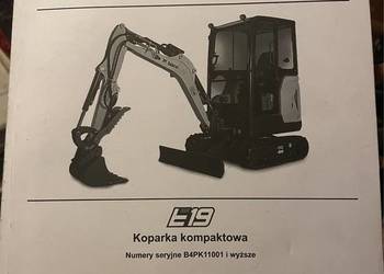 Instrukcja obsługi i konserwacji BOBCAT koparka kompaktowa E19