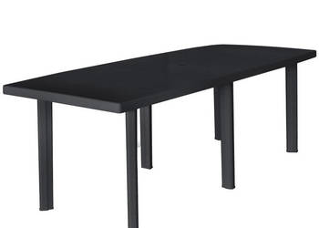 Stół ogrodowy antracytowy plastik 216 x 90 x 72 cm WM-45597