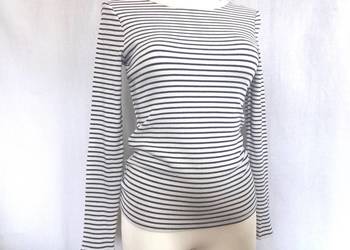 Bluzka długi rękaw Longsleeve PASKI r. 38-40 ciepła NOWA