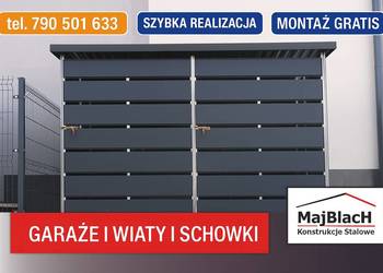 MAŁA Wiata śmietnikowa – Altana na śmieci Garaże Garaż – Maj-Blach