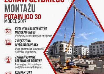 Żuraw budowlany dźwig budowlany dekarski prace montażowe POTAIN IGO 30