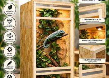 Terrarium z płyty OSB pionowe 60x60x120 cm