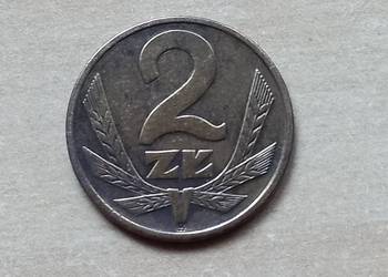 Moneta 2 zł 1977 brak znaku mennicy