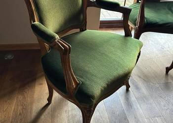 VINTAGE Komplet mebli Ludwik, kanapa, krzesła, stolik