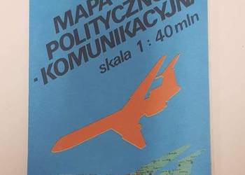 Świat Mapa Polityczno Komunikacyjna 1983