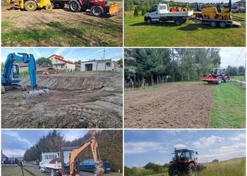 Usługi koparkami, glebogryzarką, koszenie, prace ziemne, plantowanie