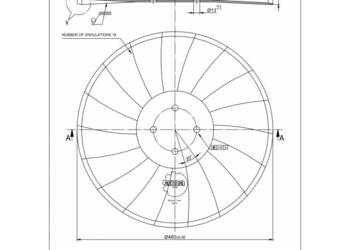 Talerz 460 mm, 4 otworowy, grubość 5 mm typ SKF TURBO DISC D460X5002ST