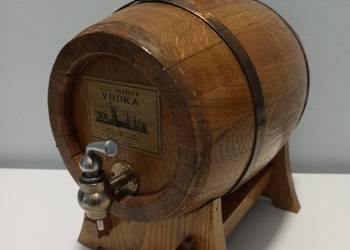 Beczka na alkohol drewno ZBUiAND kolekcjonerska PRL