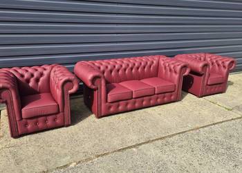 Zestaw 3+1+1 Chesterfield Cherry okazja !!!