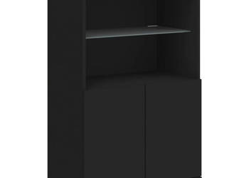 Szafka z oświetleniem LED czarna 605x37x100 cm WM-836666