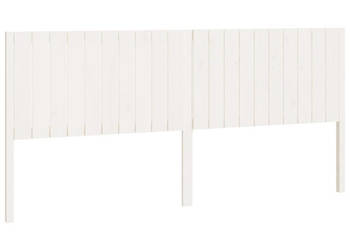 Wezgłowie łóżka białe 2055x4x100 cm lite drewno sosnowe WM-818891