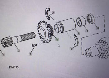 John Deere R99353/element ustalający/John Deere 4555/4755/4955 Nr części R…