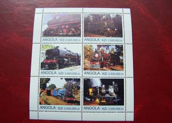 Angola 2000 MNH Pociągi  Stare Parowozy #1