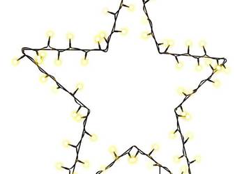 vidaXL Lampki świąteczne gwiazda sylwetka, 80 LED(SKU:4019602)