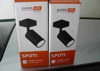Lampy Spoti Super Led,czarne,2 sztuki