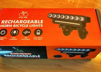 Lamka oświetlenie rowerowe,nowe,pilot klakson,mocna komplet,4000mah