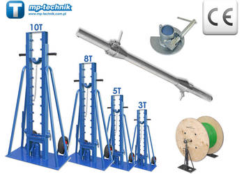 Podnośnik hydrauliczny do bębnów kablowych 5 tony - stojak
