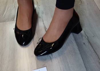 (40) ASOS Design) Czarne czółenka z Londynu na szeroką stopę, NOWE