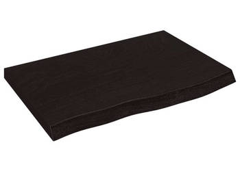 Półka ciemnobrązowa 60x40x(2-4) cm wykończone drewno dębowe WM-363768