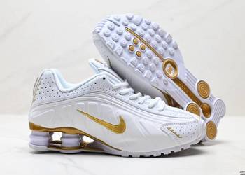 NIKE SHOX R4 bialo złote buty roz.36-46 NIKE SHOX R4 bialo złote buty roz.36-46