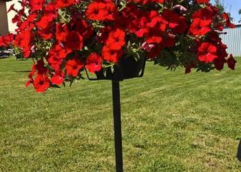 Kwietnik Stojak Ogrodowy Metalowy Na Kwiaty Wbijany