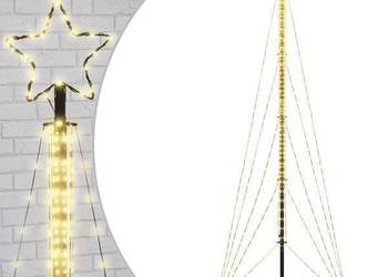 vidaXL Choinka LED 525 LEDs Ciepła biel 302 cm（SKU:4016416）