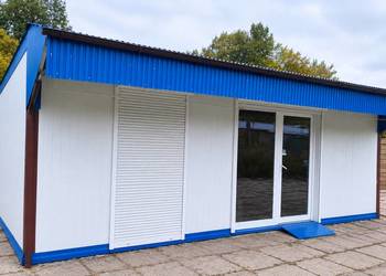 ? PAWILON 7×5 m / 35 m² – PŁYTA 10 CM + WITRYNA + KLIMA + ROLETA ?
