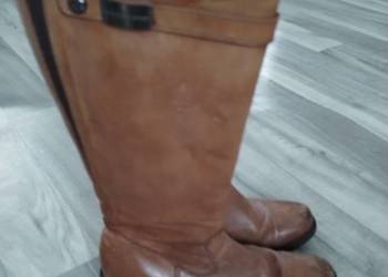 Kozaki długie damskie skórzane