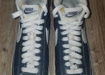 Buty NIKE Blazer Mid '77 Vintage 38/39 24.5cm Skóra skórzane niebieskie BDB