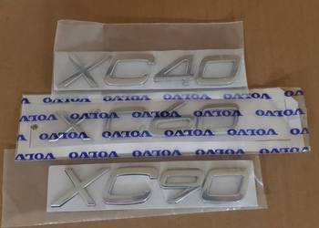 NOWY znaczek klejany XC40 XC60 XC90 srebrny emblemat