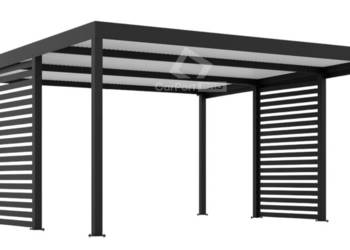CarPort PREMIUM - Wiata samochodowa 5x5 Antracyt Zabudowa - CP101