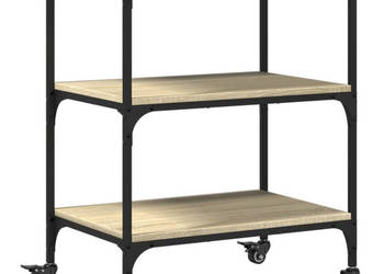 Wózek kuchenny dąb sonoma 60x41x76 cm materiał drewnopochodny WM-842302