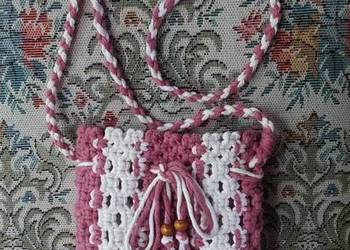 Torebka handmade ze sznurka bawełnianego