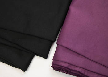 Tkanina Bawega, memory - czarny, fiolet - na spódnice, sukienki, spodnie