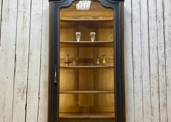BIBLIOTEKA 1-drzwiowa witryna antracyt, Louis XV Francja I pół. XX w. Antyk