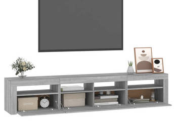 Szafka pod TV z oświetleniem LED szary dąb sonoma210x35x40 cm WM-3152736