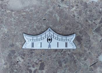36 Wychylnik wahadła starego zegara tzw porcelanka