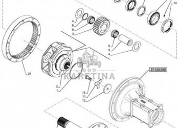 New Holland T6070 Koło zębate koronowe 69t 87307352