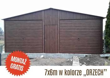 Garaż Blaszany 7x6 , bramy uchylne , hala, wiata - GrzywStal