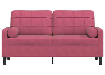 2-osobowa sofa z poduszkami winna czerwień 140 cm aksamit WM-3278223